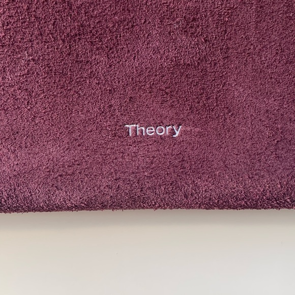 Theory Dark Purple Suede Pouch